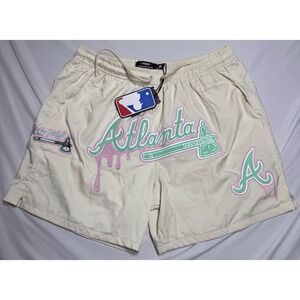 NWT Pro Standard Exclusive Atlanta Braves Drip logo Shorts Men's Large